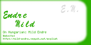 endre mild business card